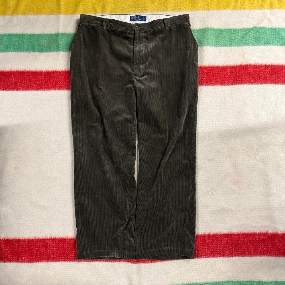 Vintage Polo Ralph Lauren Corduroy Pants Brown 90s Mens 36x30 Measures 36x28